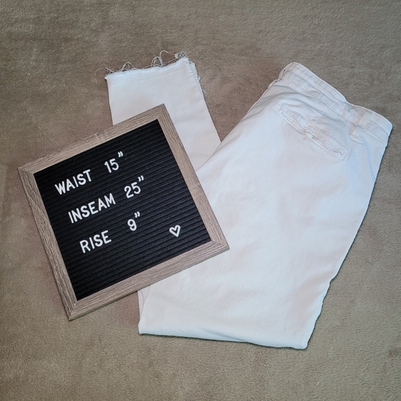 AG Adriano Goldschmied The Tristan White Distressed Tailored Trousers size 28 - Picture 9 of 13